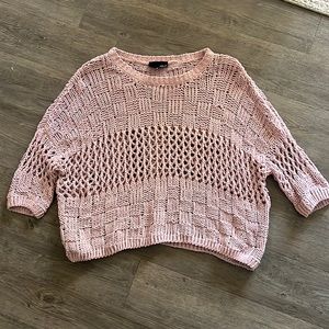 Pink knitted sweater. Size medium. SUPER soft material! Great for layering